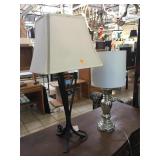 Pair of table top lamps, approx 31 inches tallest