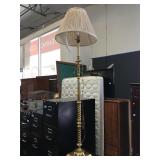 Brass floor lamp, approx 64 inches tall
