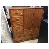 Wood cabinet with doors and drawers, approx