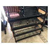 Metal 4-tier Rack, approx 35 inches long