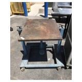 Rolling steel work table - approx. 20 in tall
