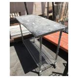 Rolling Stainless NSF Prep table - approx. 4 feet