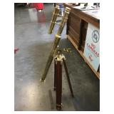 Brass and Wood Telescope with tripod - to be