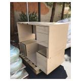 Pr wood desks - approx. 4 feet long