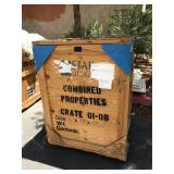 Wood shipping crate with contents