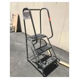 Rolling metal step ladder - missing one wheel