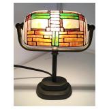 Tiffany Style Bankers Lamp.9in.H Tested Working