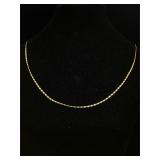 14K Gold Chain Necklace 
9 inches 1.9g
