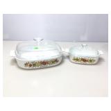 2 corning ware with lids Le Romarin.