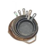 Cast iron pan set.