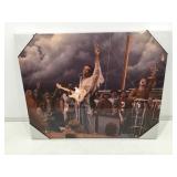 Jimi Hendrix Rockin artwork print on canvas.