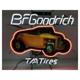 BF Goodrich T/A Tires Neon Sign. Tested Working