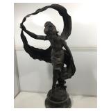French Spelter and Copper Figure of a Maiden w/
