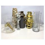 Assorted large vases and more.