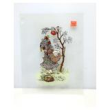Holly Hobby Reverse Painted Glass. Unframed