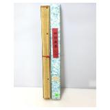 Bamboo scroll painting in original box.