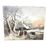 Original 19th Century Pastel Landscape on Thick