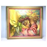 Painting on Canvas. Framed to 38x34