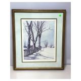 Signed Limited Edition Print. Titled Snow