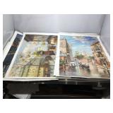 Eleven Studio Art Paintings on Canvas of Parisian