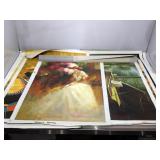 Ten Studio Art Paintings on Canvas. Assorted