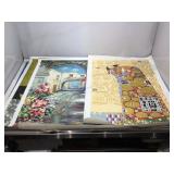 Ten Studio Art Paintings on Canvas. Assorted