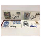 4 Donald Trump First Day Covers. One Autographed,