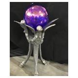 Specter Metal Art Sculpture with Glass Globe.
