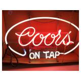 Vintage Coors On Tap Neon Sign. Tested Working.