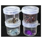 Lot of Assorted gems in Gem containers - Topaz,