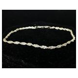 Sterling silver chain bracelet 
3.5 inches