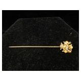 14k gold hat pin 1.5g 2 inches
