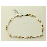 14k Two-toned gold bracelet 2.7g 3.5 inches