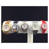 Lot of 5 Mickey Mouse Watches
