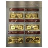 Six (6) Fantasy Foil Banknotes