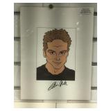Signed caricature print.