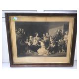 Vintage Print Christ Blessing Little Children.