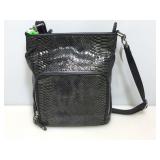 Brighton Grey Python embossed Sprite Crossbody
