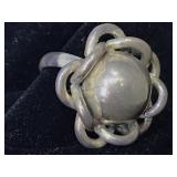 Sterling Silver Flower Ring Size 6.5