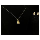 Sterling Silver Necklace and Earring set with