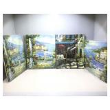 4 paintings on stretched canvas. 20x24 in.