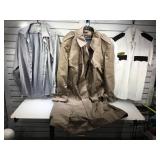 Trench coat and Van Heusen shirt sz L.