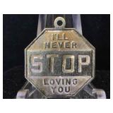 14K Gold Pendant with "I