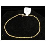 14K gold Bracelet 7 "