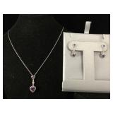 Sterling Zales necklace and earring set
