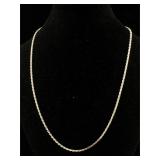 Sterling 16" necklace diamond cut 1.5mm