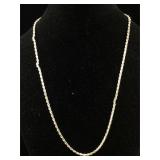 Sterling 16" necklace diamond cut 2mm