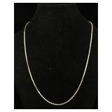 Sterling 16" necklace diamond cut 1.5mm