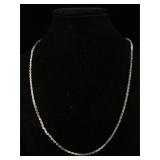 Sterling 16" necklace diamond cut 2mm