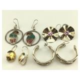 4 pairs large Sterling Earrings